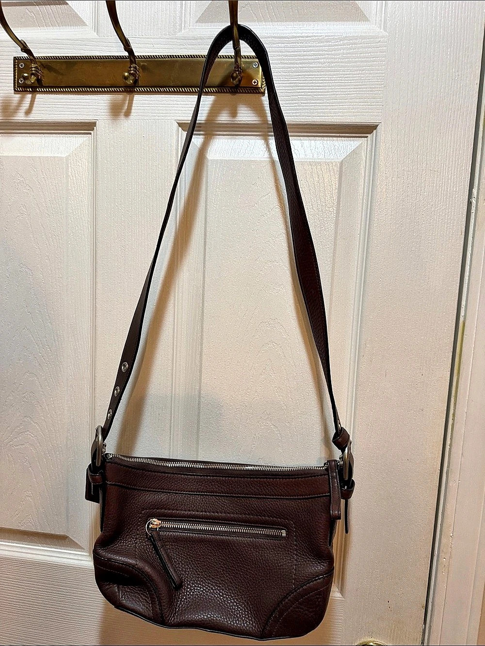 Coach Brown Leather Crossbody Bag F12321